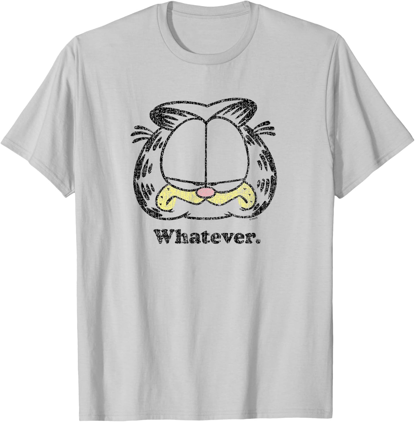 Garfield -Adults & Kids , Orange, Small, Short Sleeve, Cartoon, T Back, Casual, Cotton Blend, Polyester T-Shirt - T-Shirt | Ash