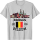 Bruges Belgium Souvenir Vacation Men Women Belgian Pride T-Shirt - T-Shirt | Ash