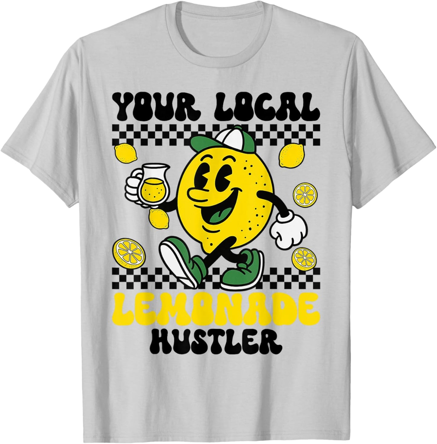 Funny Lemonade Entrepreneur Boys Girls Lemonade Hustler T-Shirt - T-Shirt | Ash