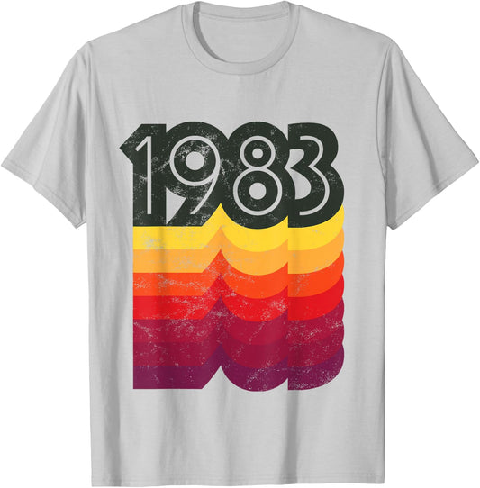 Birthday 80s Style Retro 1983 T-Shirt - T-Shirt | Ash