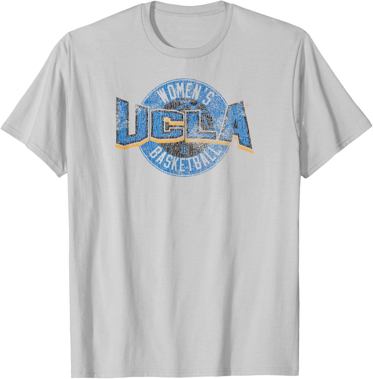 UCLA Bruins Women's Basketball Distressed White T-Shirt - T-Shirt | Ash