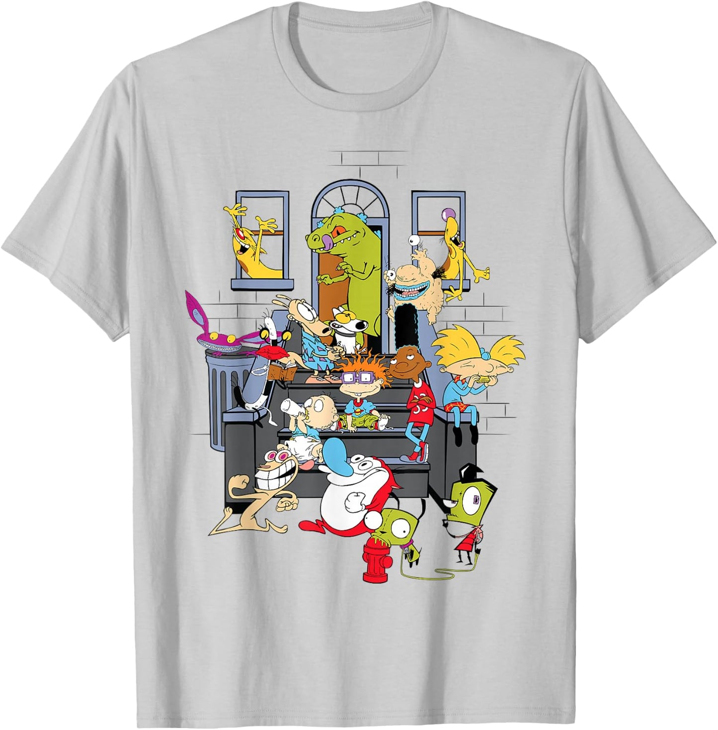 Nickelodeon Classic Characters Apartment Hangout T-Shirt - T-Shirt | Ash