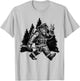 Men's Retro Bigfoot Firefighter Sasquatch Fireman , Grey, Small, Short Sleeve, Classic Fit, Polyester 100% T-Shirt - T-Shirt | Ash
