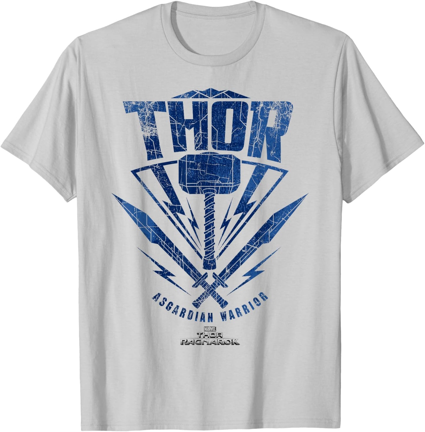 Marvel Thor Ragnarok Asgardian Warrior Hammer Shield T-Shirt - T-Shirt | Ash