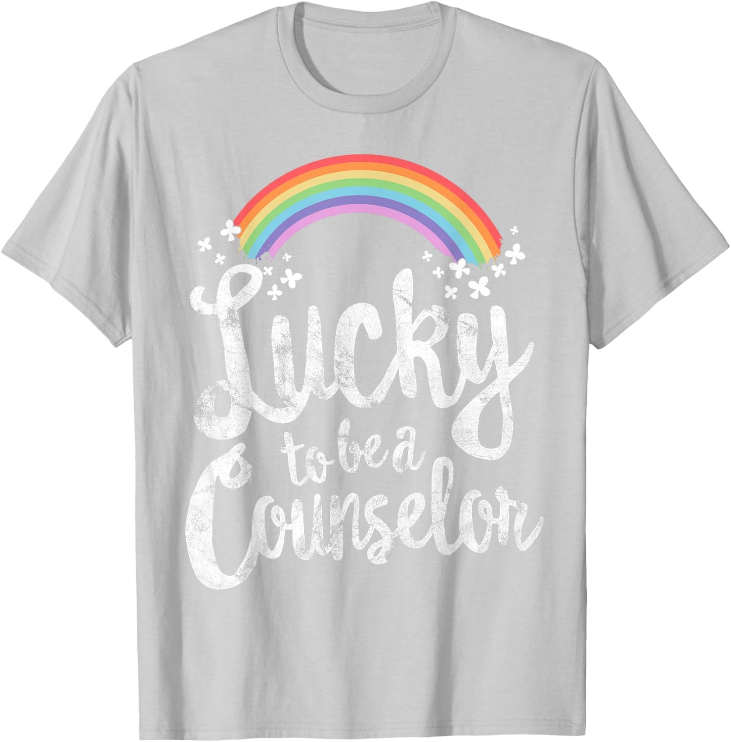 Lucky To Be A Counselor School St Patricks Day Gift T-Shirt - T-Shirt | Ash