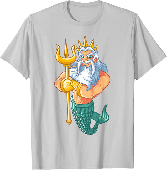 Mermaid Security Shirt | Funny Merman Swimming Gift T-Shirt - T-Shirt | Ash