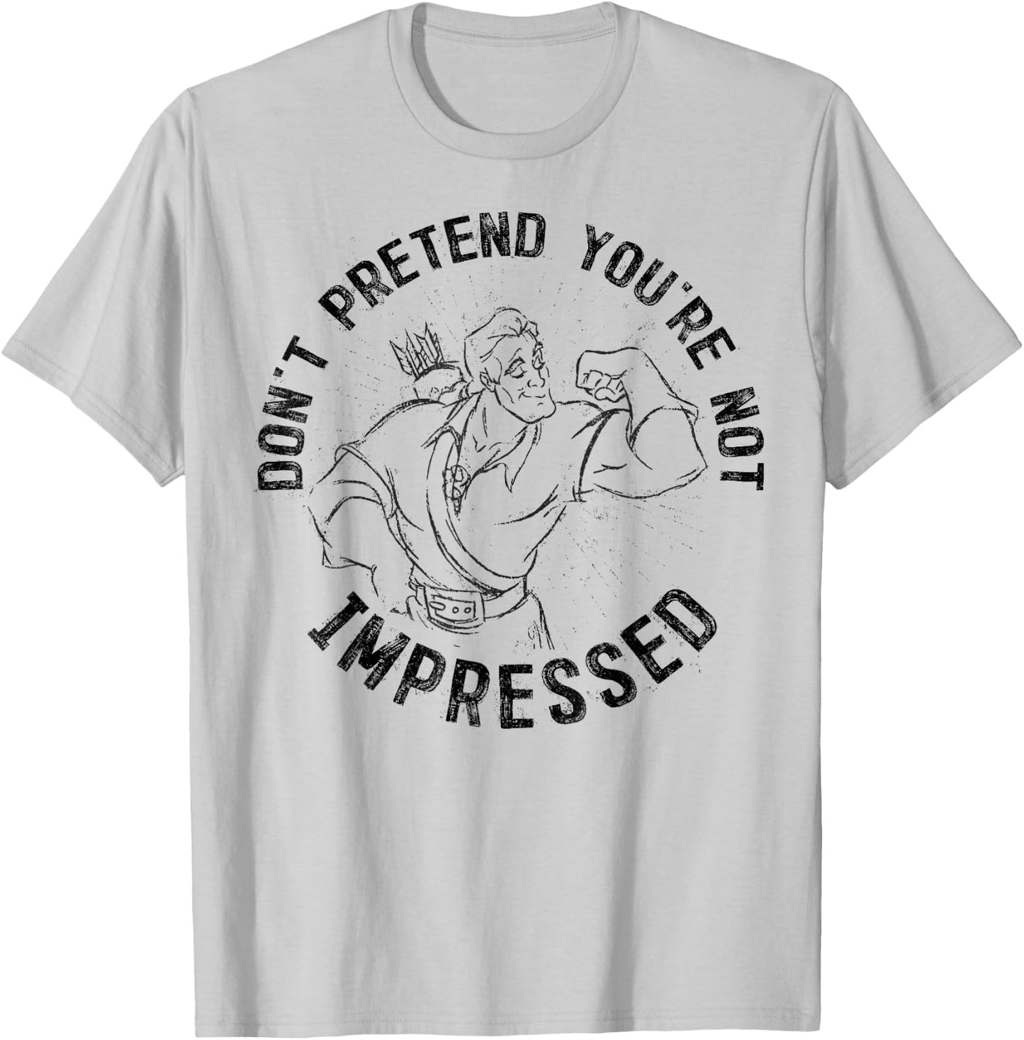 Disney Beauty And The Beast Gaston Muscles Graphic T-Shirt - T-Shirt | Ash