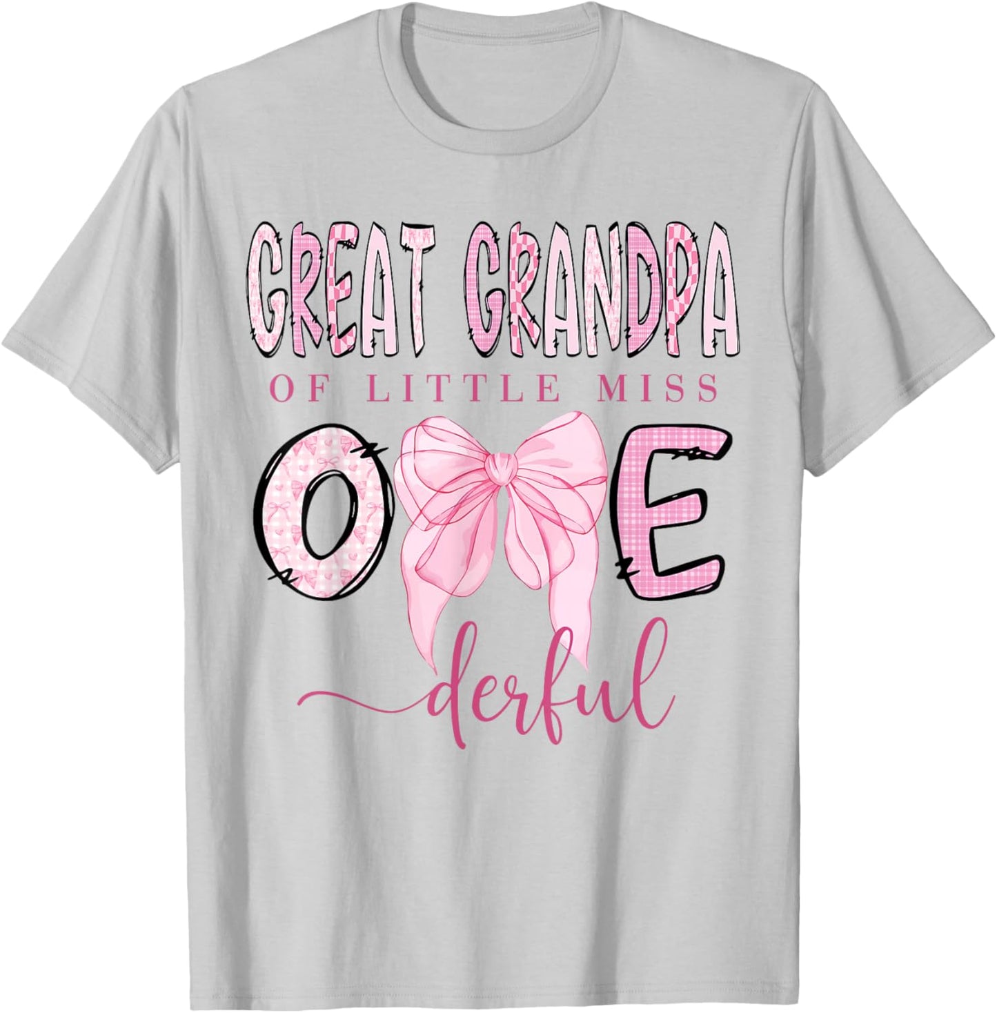Great Grandpa of Little Miss Onederful 1St Birthday Girl T-Shirt - T-Shirt | Ash