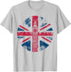 London Big Ben Union Jack Vintage UK Flag British Shirt Gift T-Shirt - T-Shirt | Ash