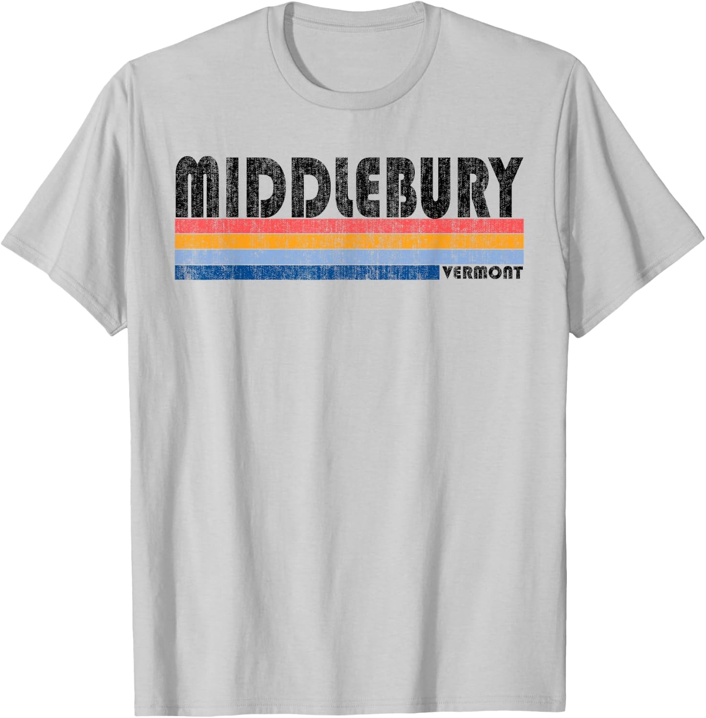 Vintage 1980s Style Middlebury VT T-Shirt - T-Shirt | Ash