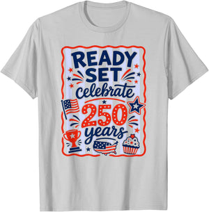 250 Years of Freedom 250th Independence Day Fourth of July T-Shirt - T-Shirt | Ash
