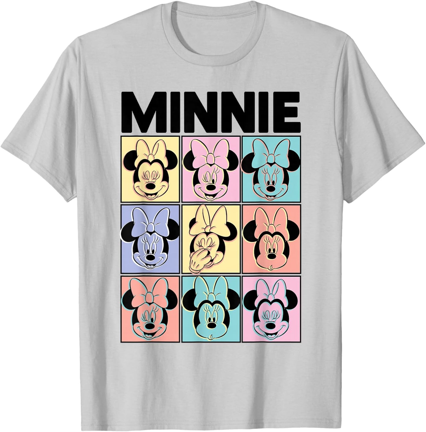 Disney - Minnie Mouse Pastel Boxes T-Shirt - T-Shirt | Ash