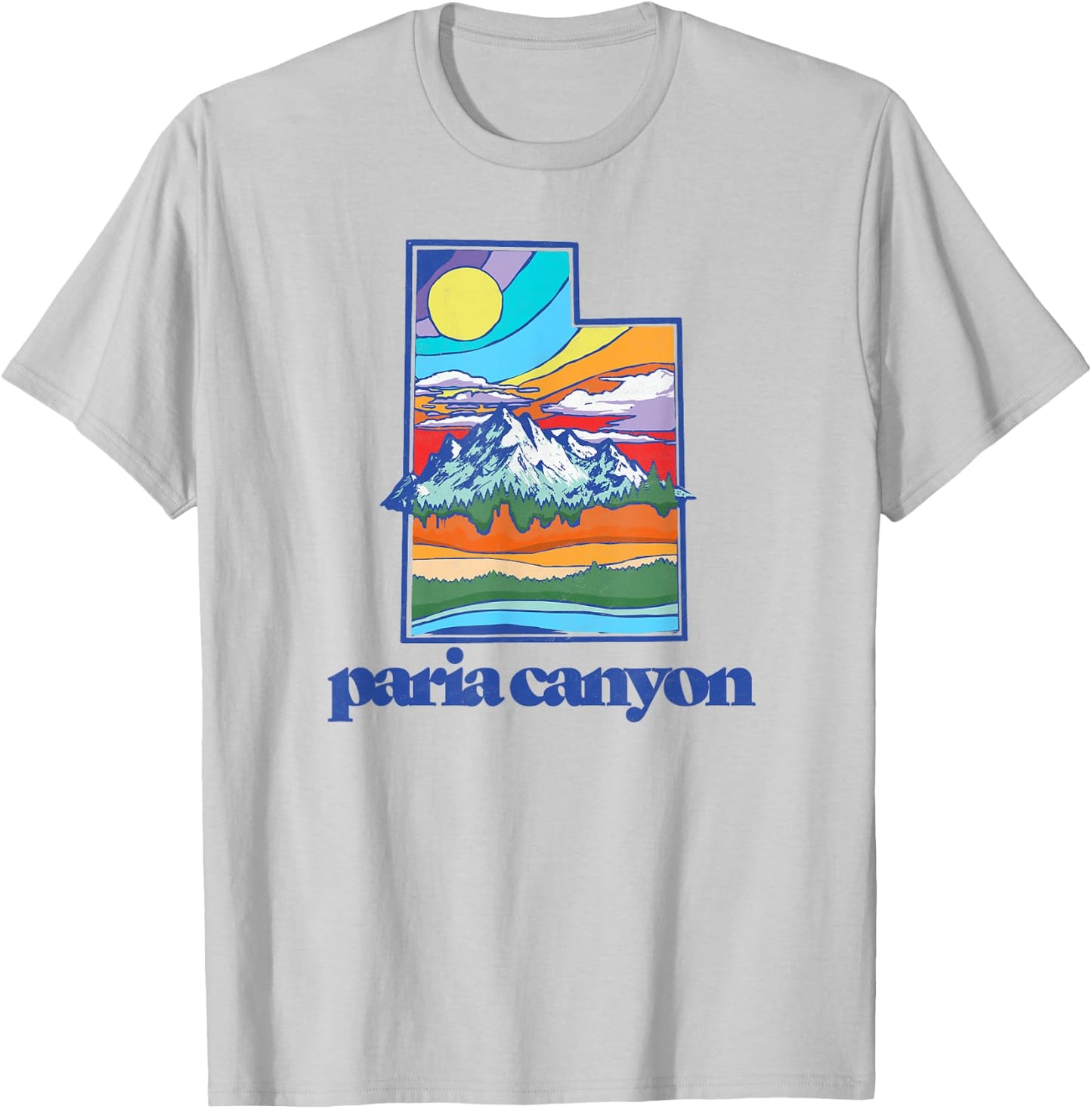Paria Canyon Utah Vintage Nature Outdoor Graphic T-Shirt - T-Shirt | Ash