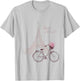 Bonjour Paris! Eiffel Tower Bicycle French Spring T-Shirt - T-Shirt | Ash