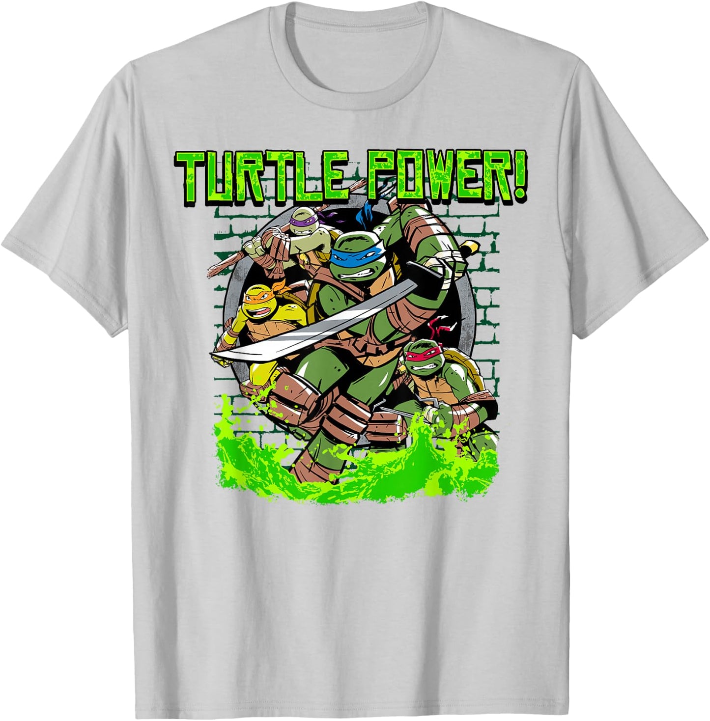 Teenage Mutant Ninja Turtles "Turtle Power" T-Shirt - T-Shirt | Ash