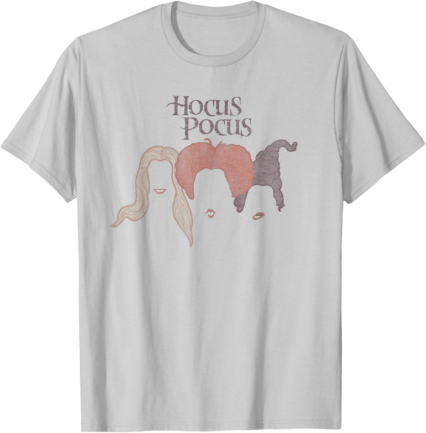 Hocus Pocus - Sanderson Sisters Hair Silhouettes T-Shirt - T-Shirt | Ash