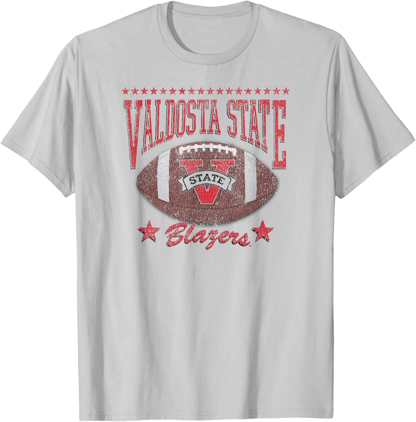 Valdosta State Blazers Football Vintage Stars White T-Shirt - T-Shirt | Ash