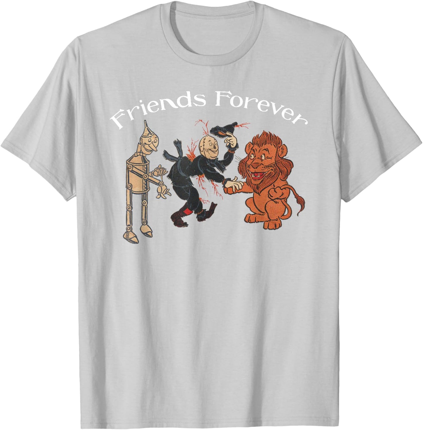 Wizard of OZ - Tin Man, Scarecrow, Cowardly Lion T-Shirt - T-Shirt | Ash