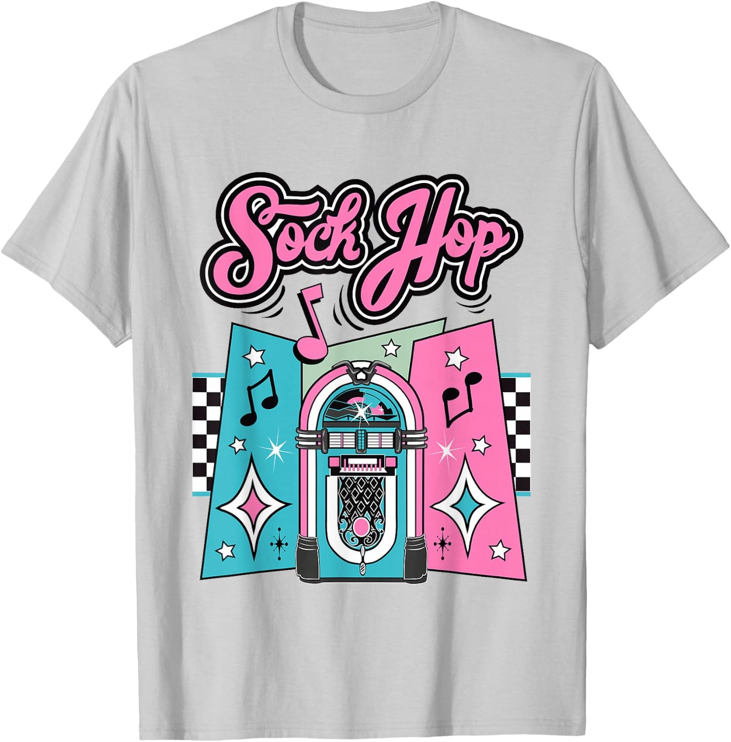 1950s Sock Hop Costume Retro 50s Vintage Rockabilly Doo Wop T-Shirt - T-Shirt | Ash