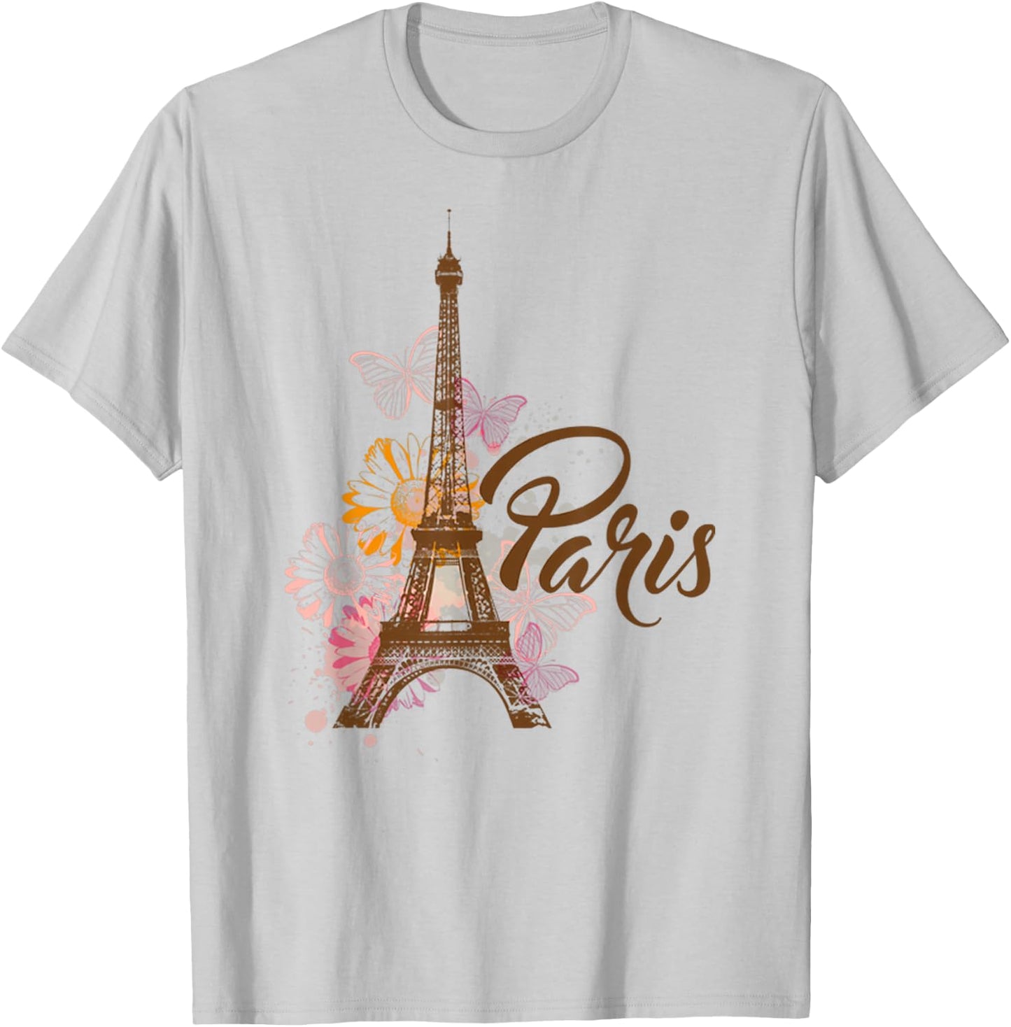 Vintage Paris I Love Travel Wanderlust Eiffel Tower T-Shirt - T-Shirt | Ash