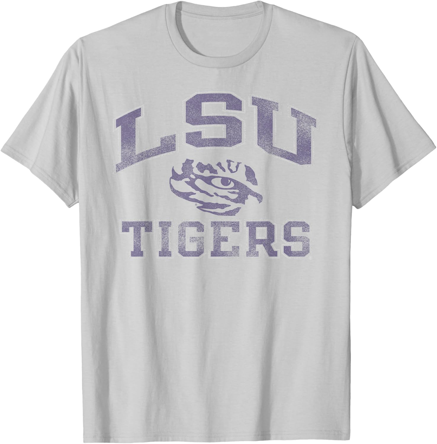 LSU Tigers Vintage Worn Gray Officially Licensed T-Shirt - T-Shirt | Ash