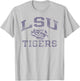 LSU Tigers Vintage Worn Gray Officially Licensed T-Shirt - T-Shirt | Ash