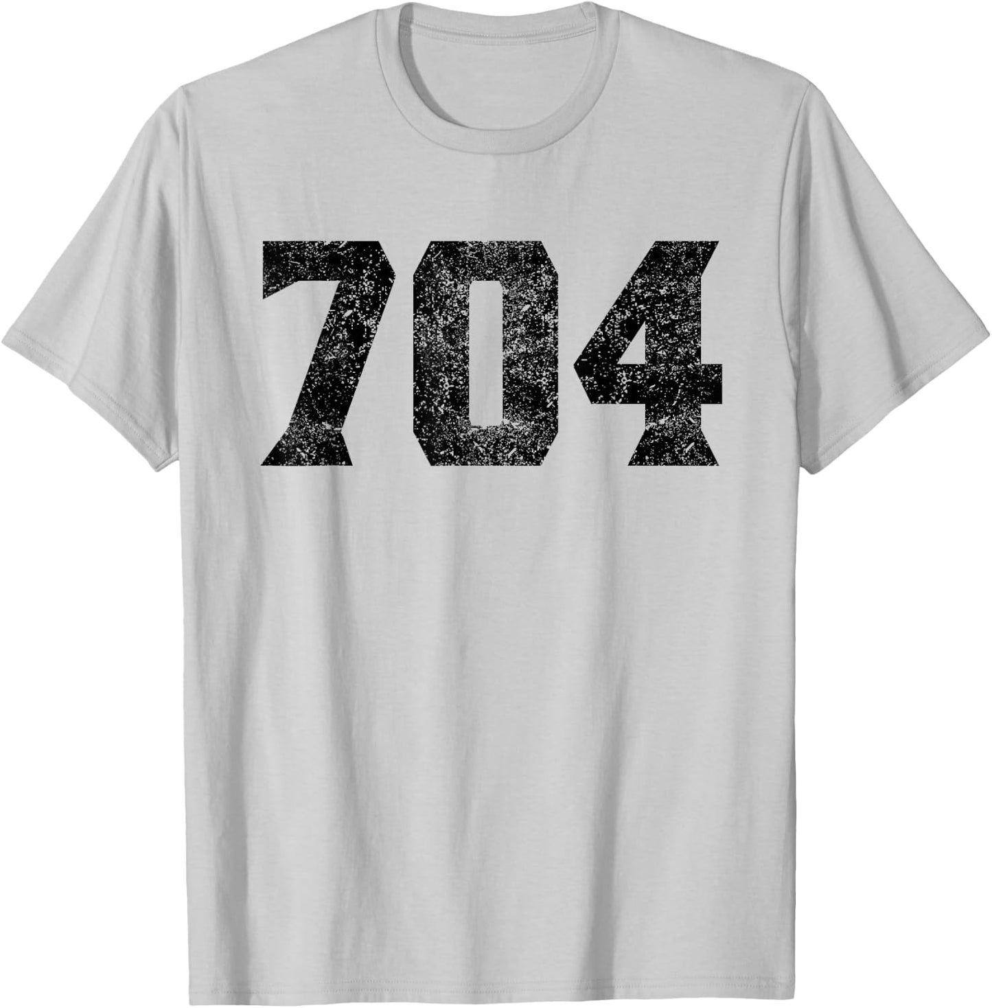 704 Area Code Charlotte NC Graphic T-Shirt - T-Shirt | Ash