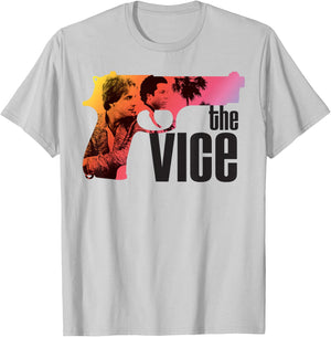 Miami Vice 'The Vice' Neon Gun T-Shirt - T-Shirt | Ash