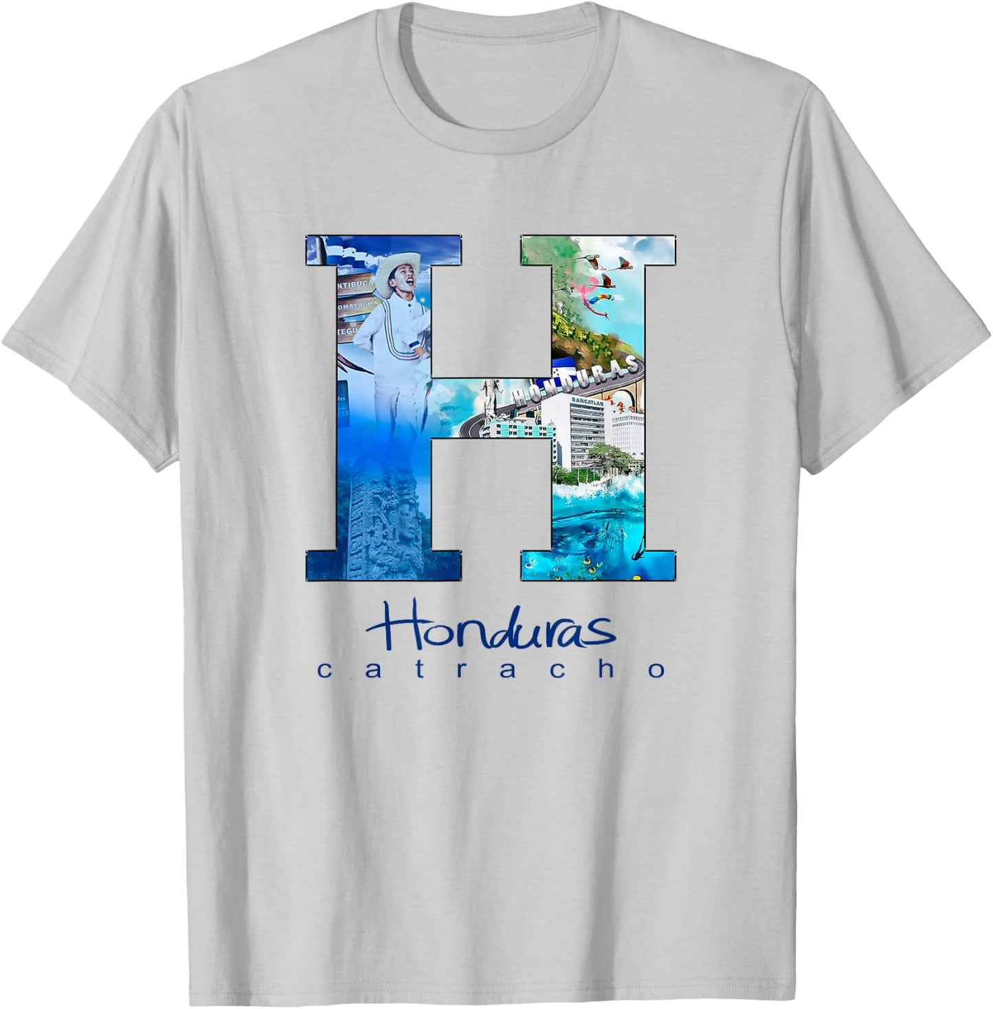 Camisas catrachas Honduras Shirt T-Shirt - T-Shirt | Ash