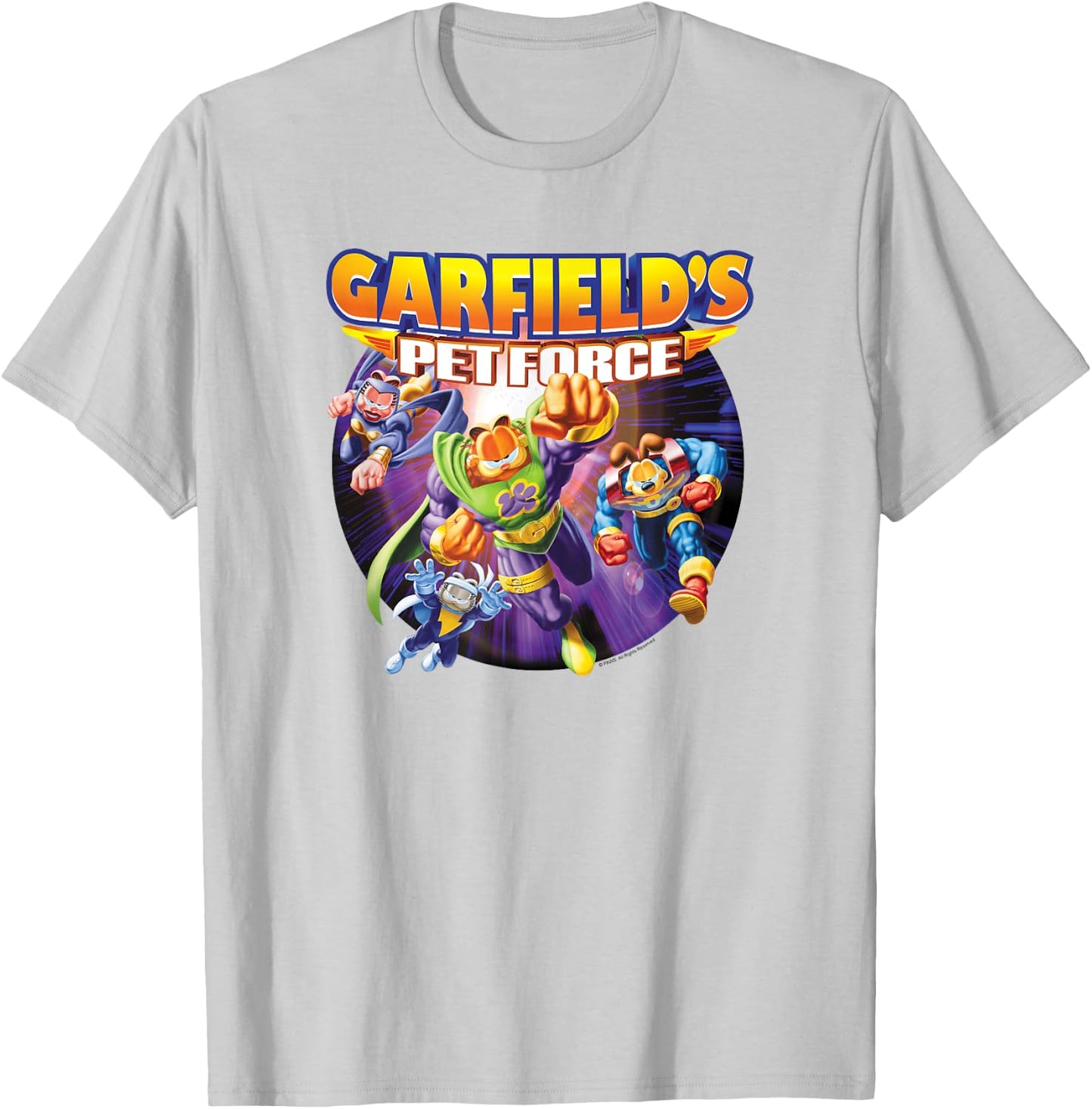 Garfield Pet Force Four T-Shirt - T-Shirt | Ash