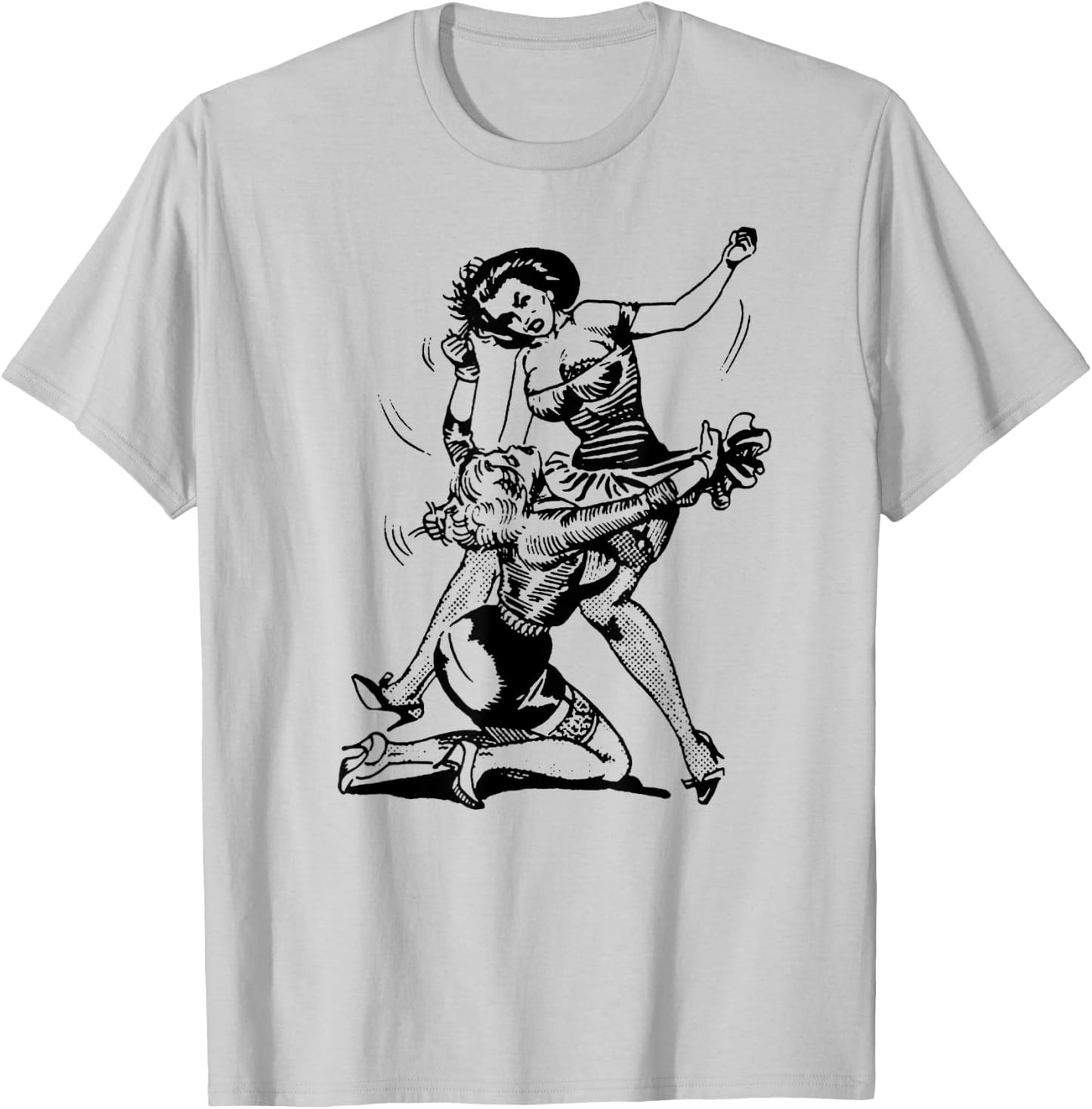 Funny MMA Sexy Women Cat Fight T-Shirt - T-Shirt | Ash
