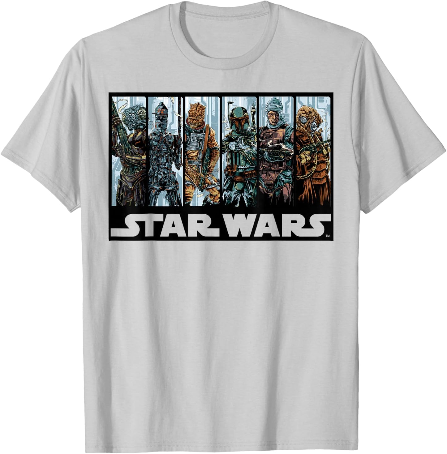 Star Wars Boba Fett & Villains Bounty Hunters' Guild T-Shirt - T-Shirt | Ash