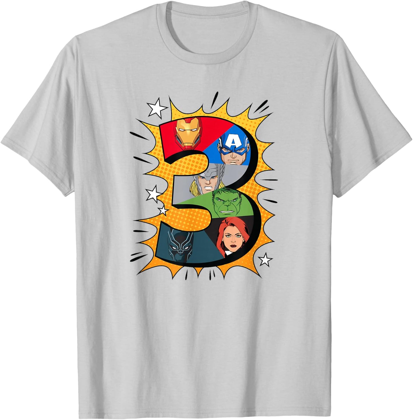 Marvel Avengers Comic Super Heroes 3rd Birthday T-Shirt - T-Shirt | Ash
