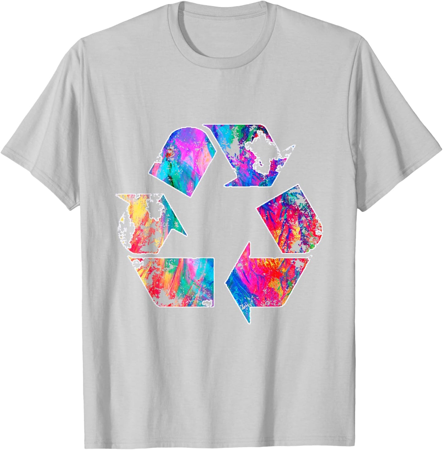 Earth Day Vintage Recycle Reduce Reuse Waste Logo T-Shirt - T-Shirt | Ash