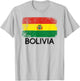 Bolivian Flag | Vintage Made In Bolivia Gift T-Shirt - T-Shirt | Ash