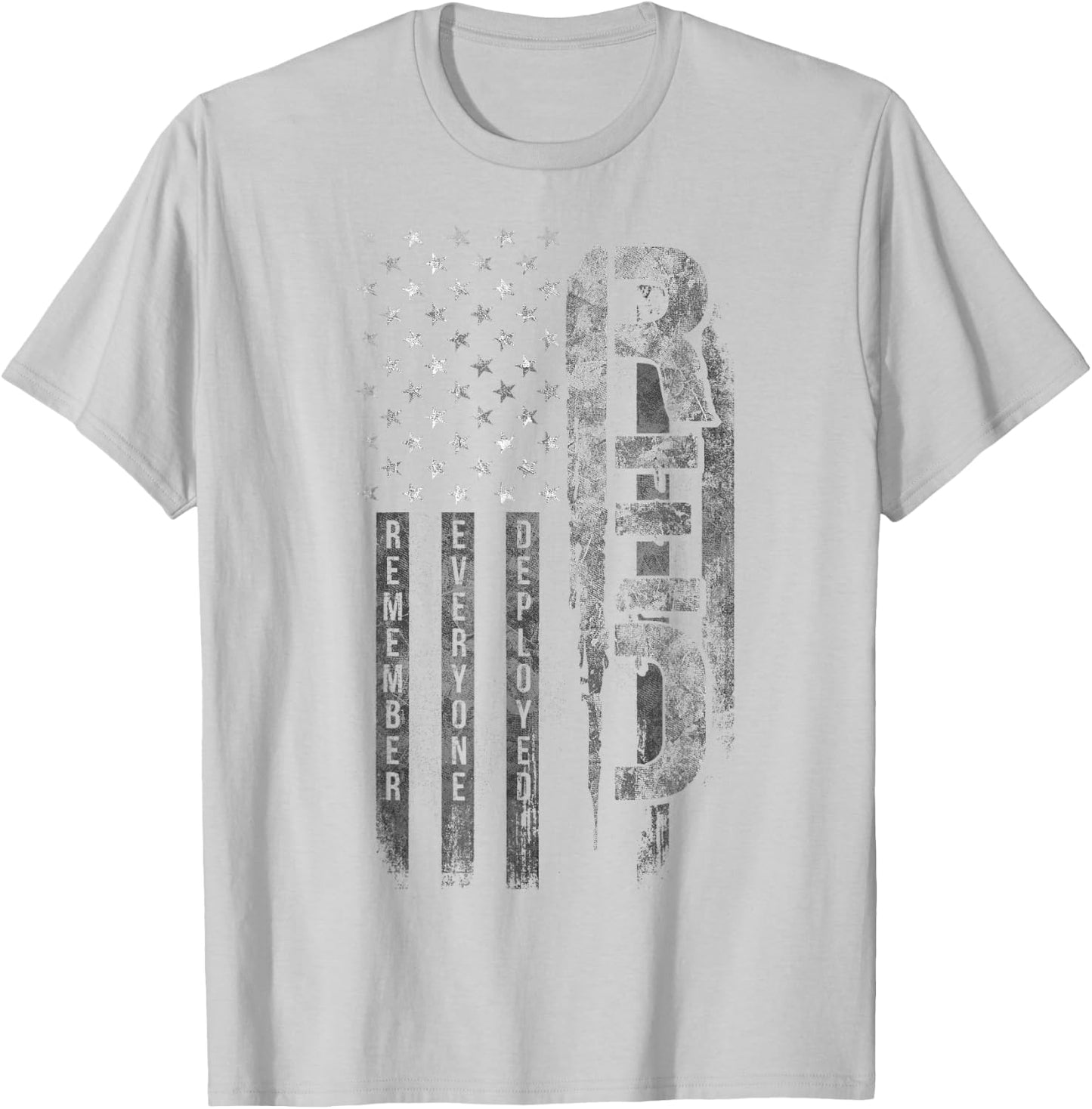 R.E.D. Remember Everyone Deployed Steel T-Shirt - T-Shirt | Ash