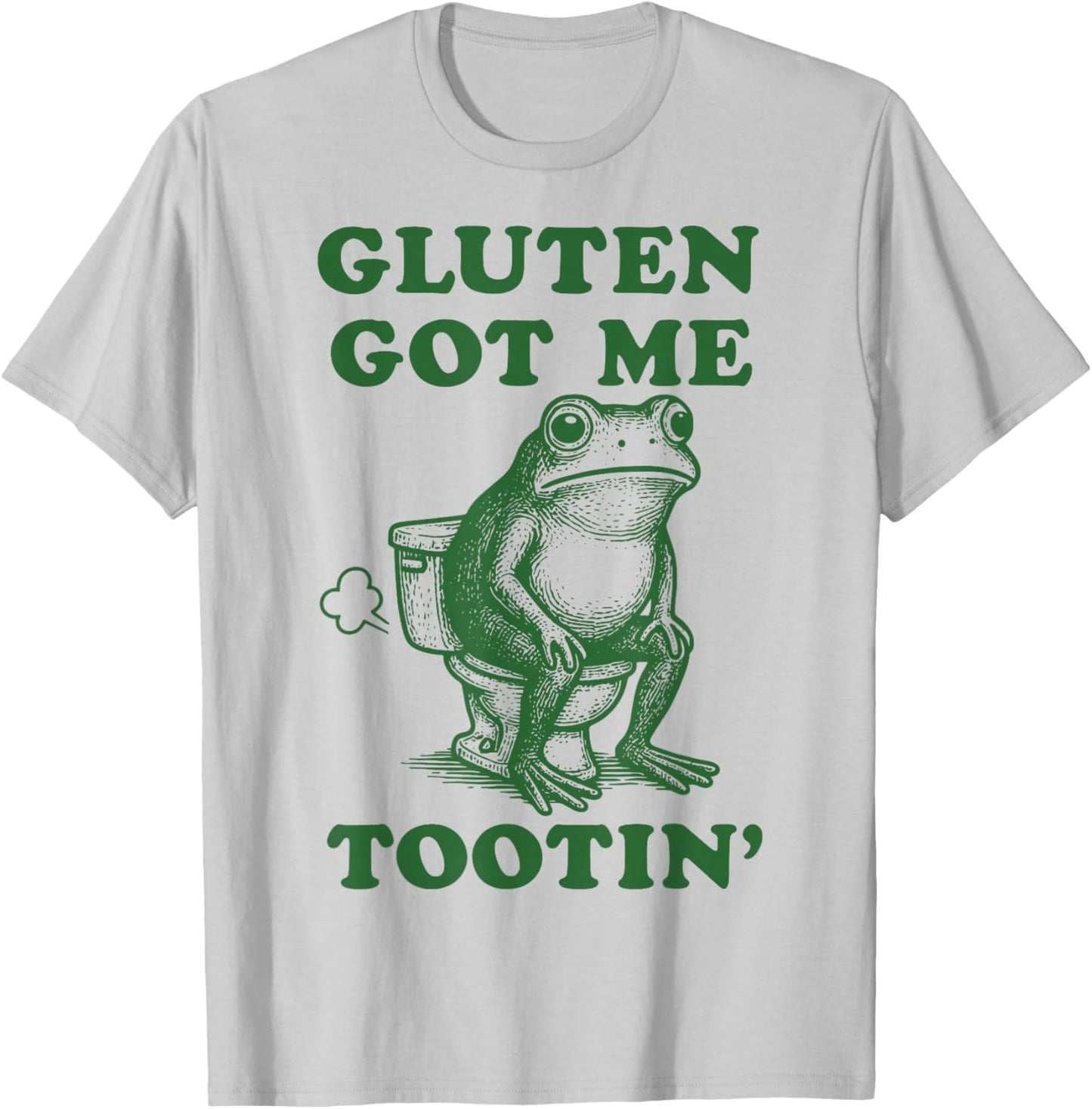 Gluten Got Me Tootin Frog T-Shirt - T-Shirt | Ash