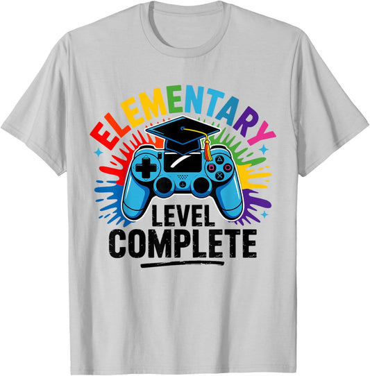 Elementary Level Complete 5th Grade Graduation Grad T-Shirt - T-Shirt | Ash
