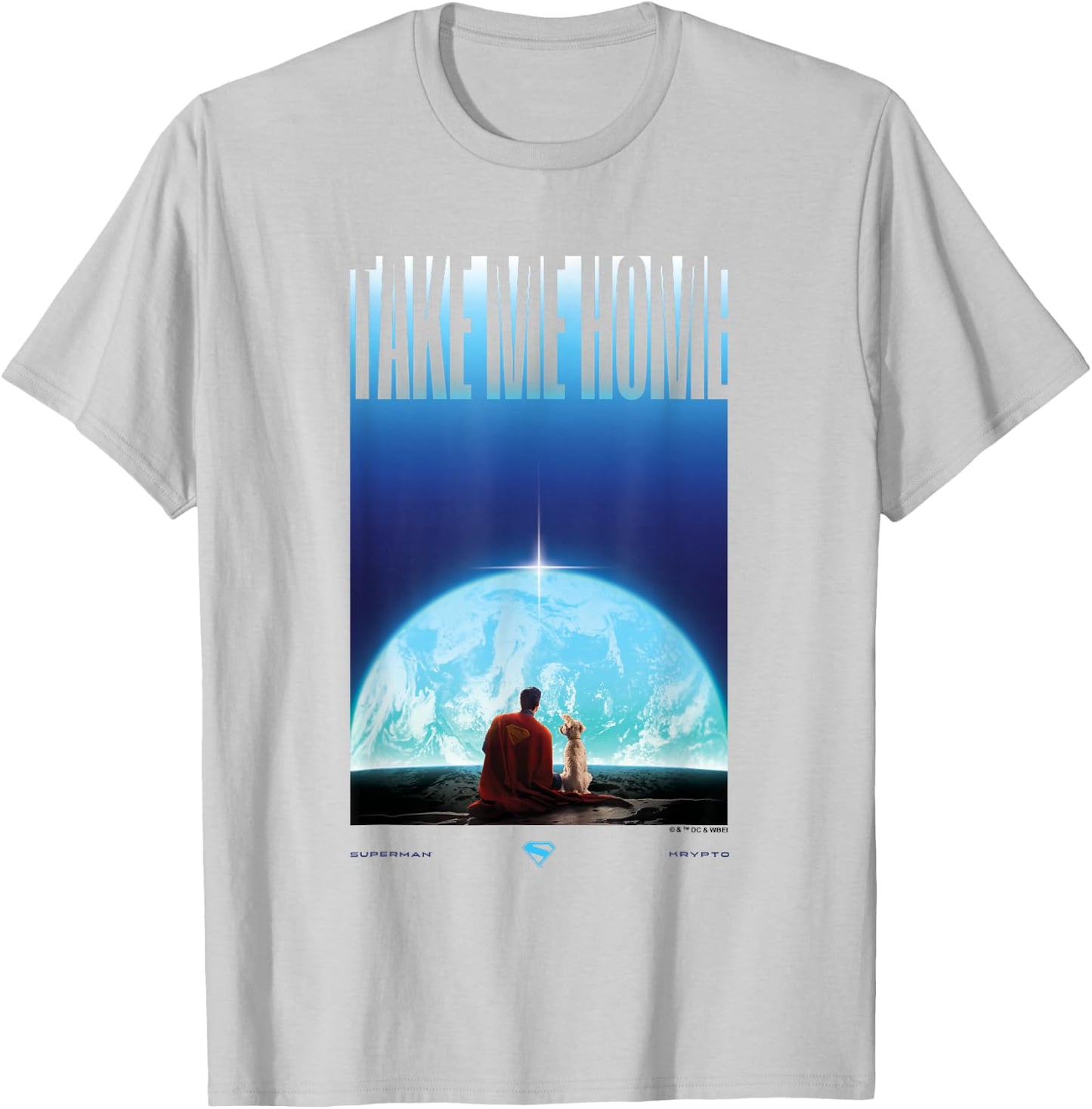 Superman (2025 Movie) Superman Krypto Earth Vertical T-Shirt - T-Shirt | Ash