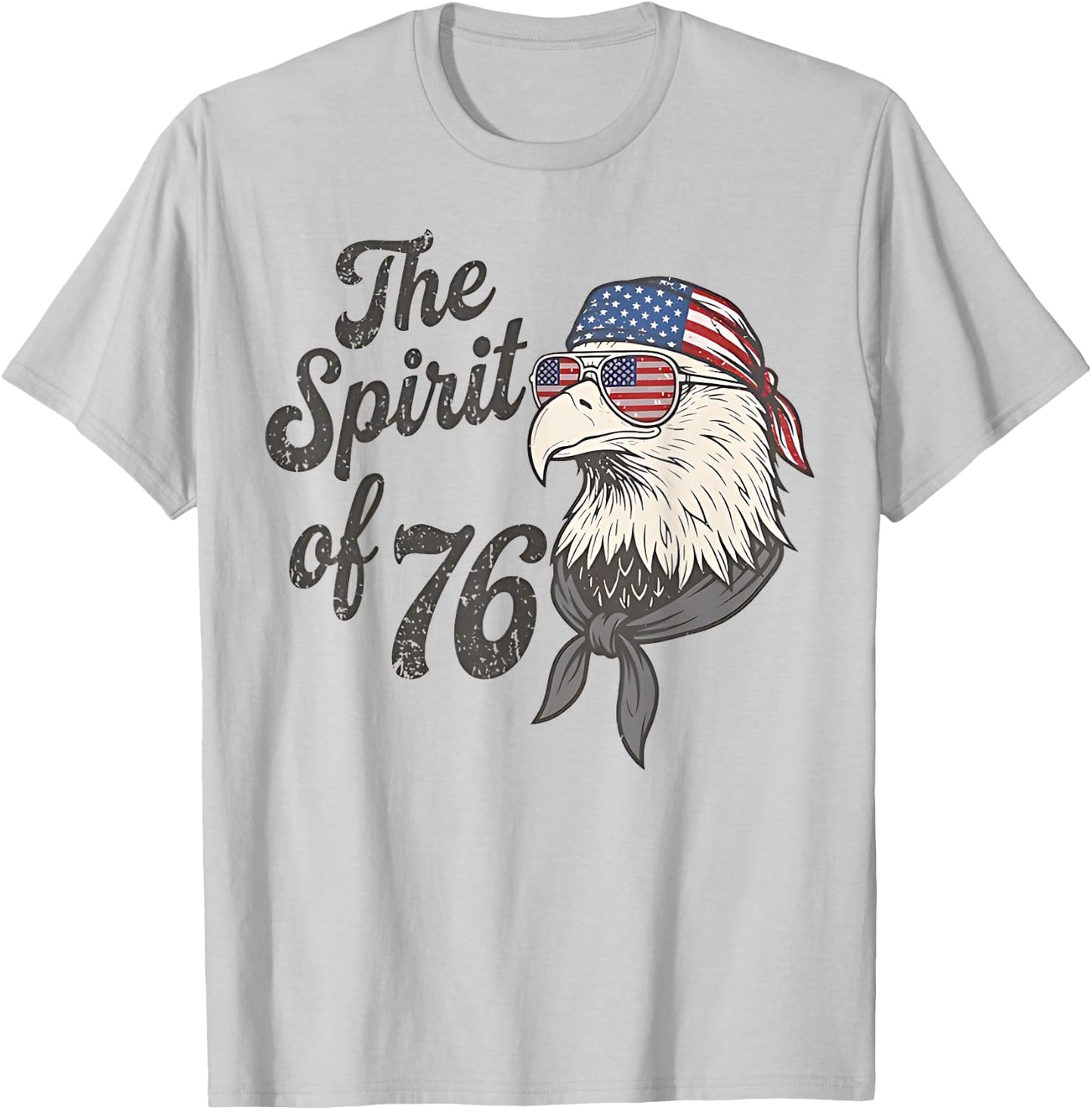 The Spirit of 76 USA 250th Anniversary Fourth of July T-Shirt - T-Shirt | Ash