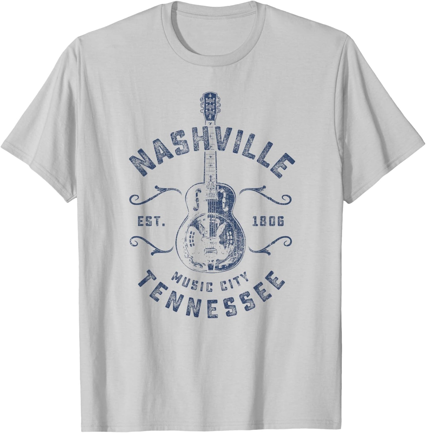 Nashville Music City USA Vintage T-Shirt - T-Shirt | Ash