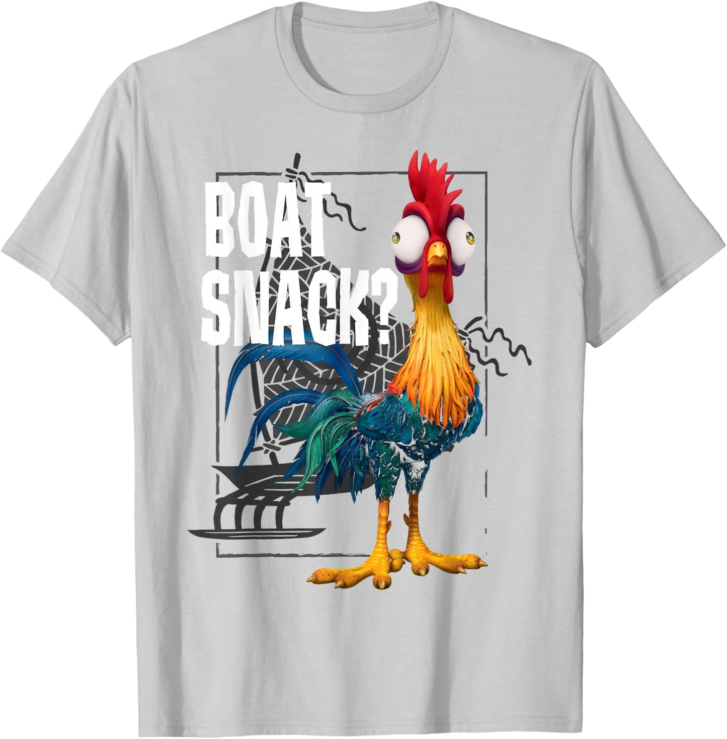 Disney Moana HEI HEI Boat Snack Vintage Style Poster T-Shirt - T-Shirt | Ash