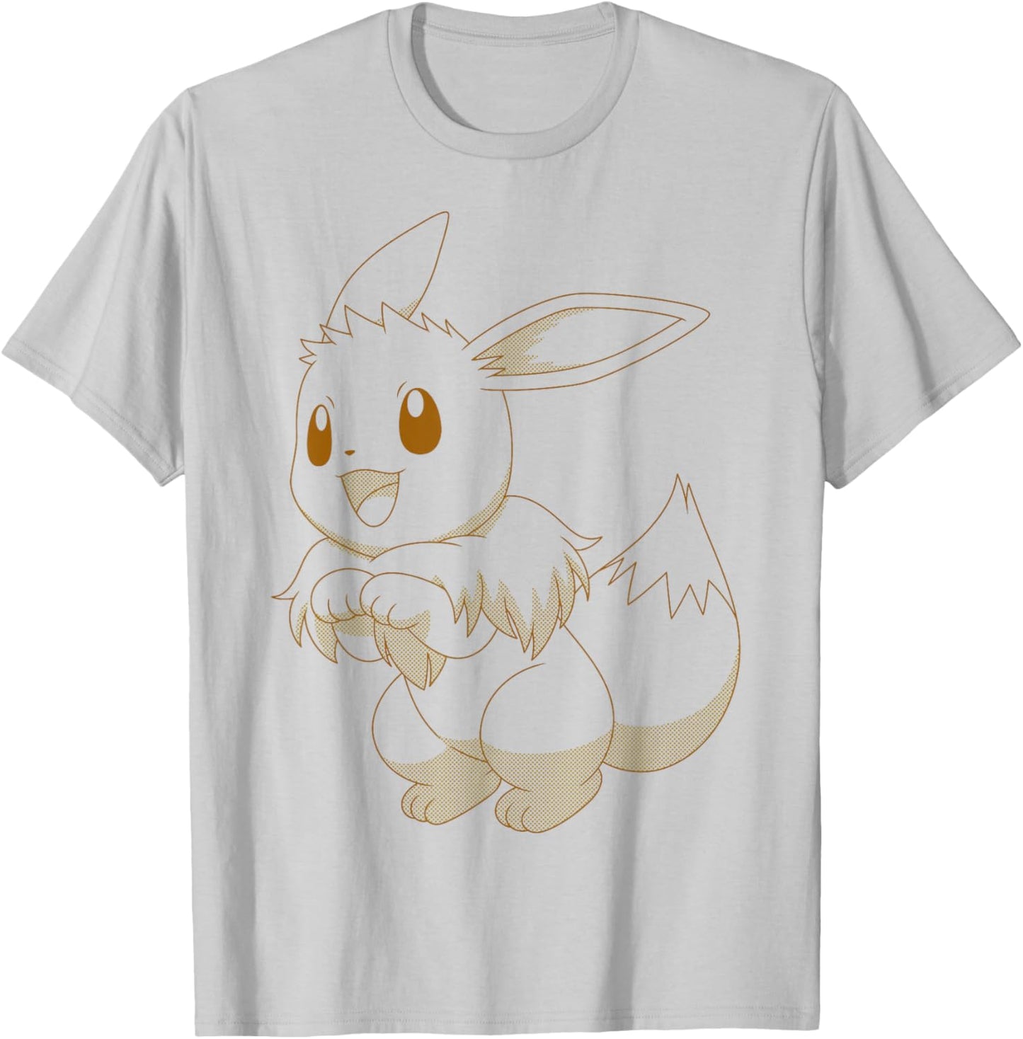 Retro Outline Eevee Pokémon Style T-Shirt - T-Shirt | Ash