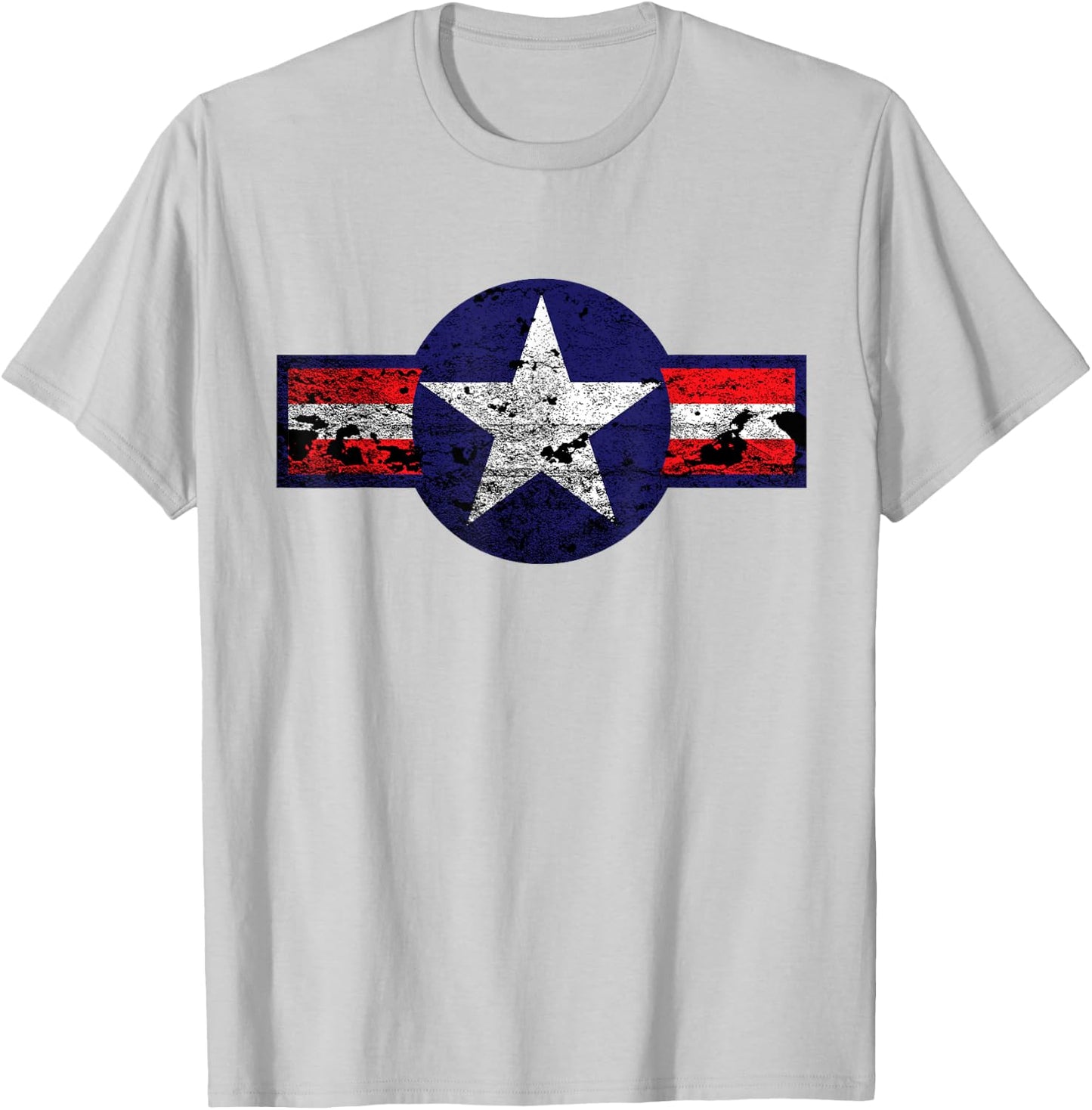 Vintage WW2 Aircraft Battle Star Aviator T-Shirt - T-Shirt | Ash