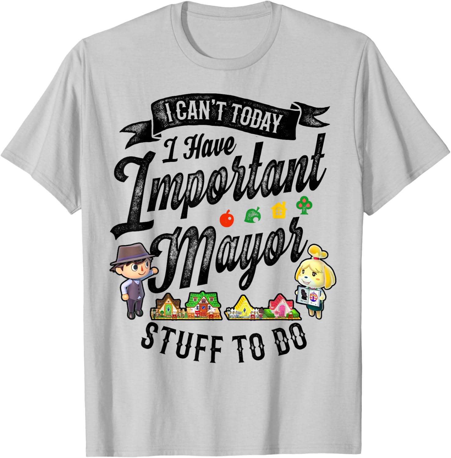 Animal Crossing Important Mayor Stuff Graphic T-Shirt - T-Shirt | Ash
