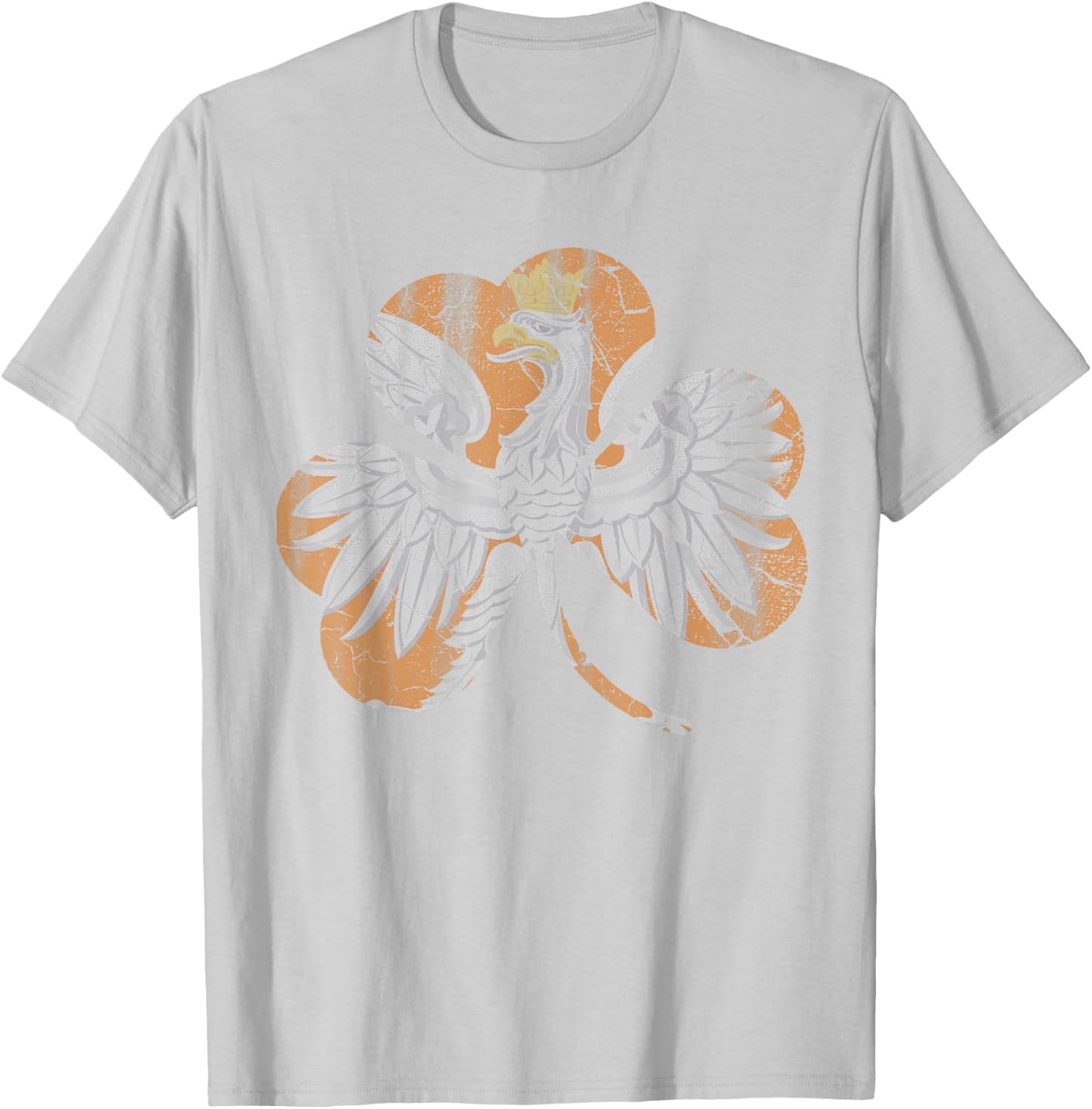 Irish Polish Eagle Shamrock Green St Patricks Day T-Shirt - T-Shirt | Ash