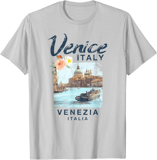 Venice Italy | Venezia Italia Vintage T Shirt T-Shirt - T-Shirt | Ash