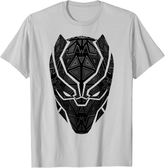 Marvel Black Panther Geometric Prism Mask T-Shirt - T-Shirt | Ash