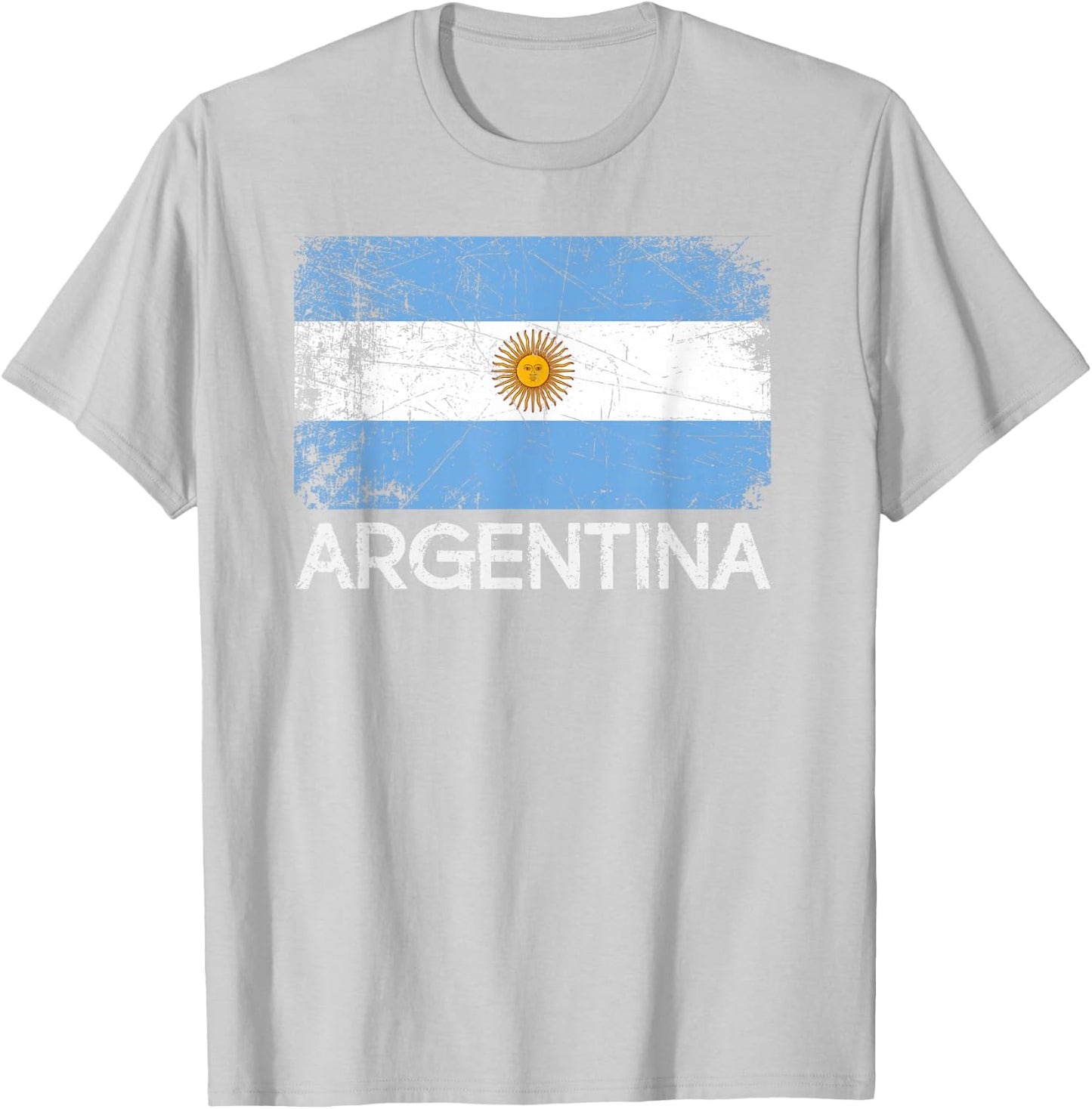 Argentinian Flag | Vintage Made in Argentina Gift T-Shirt - T-Shirt | Ash