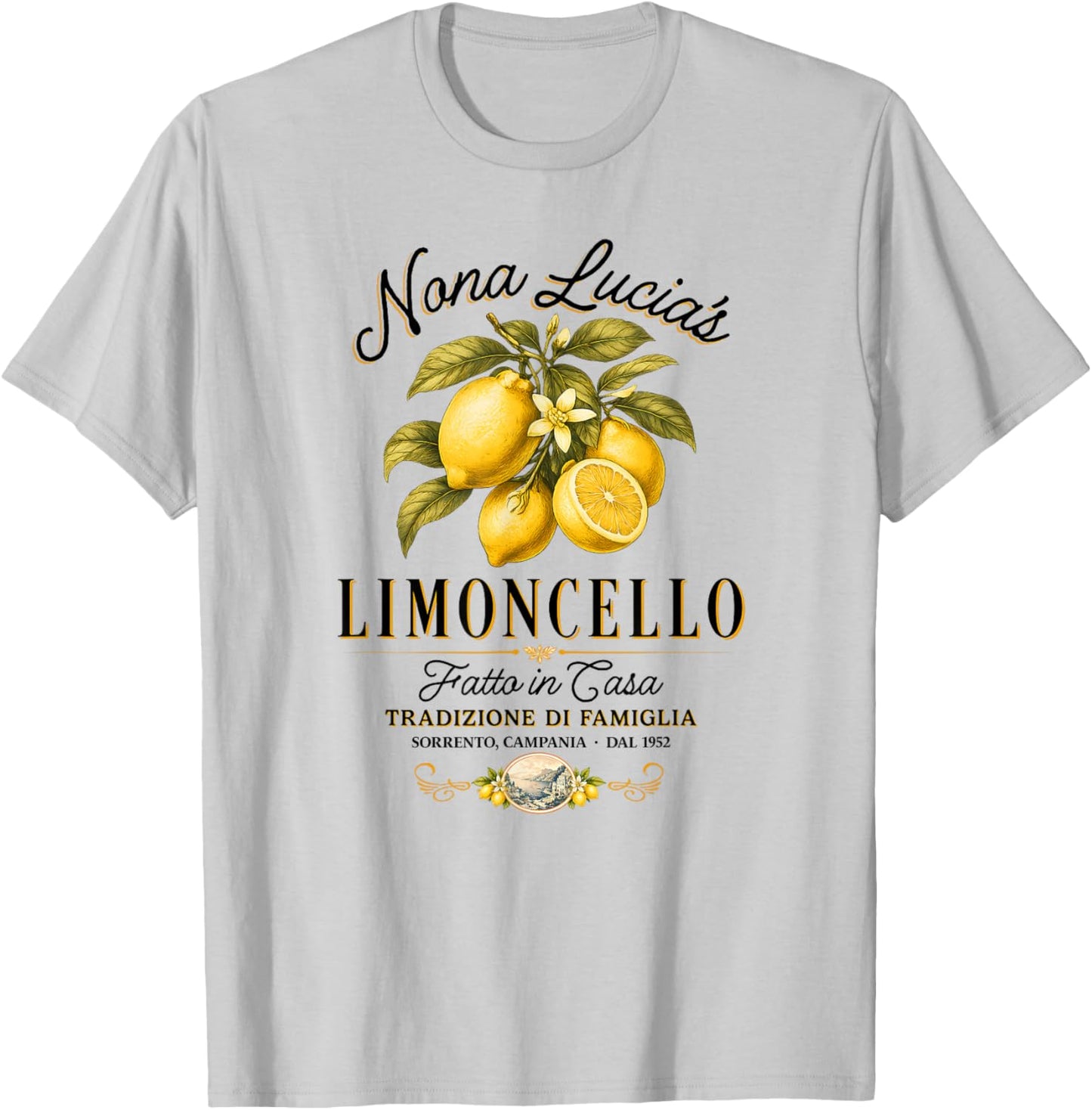 Nonna Lucia's Limoncello Italian Family Tradition T-Shirt - T-Shirt | Ash